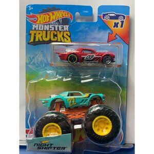 Hot Wheels Monster Trucks Night Shifter 2-Pack Die-Cast Cars For Ages 3+ New